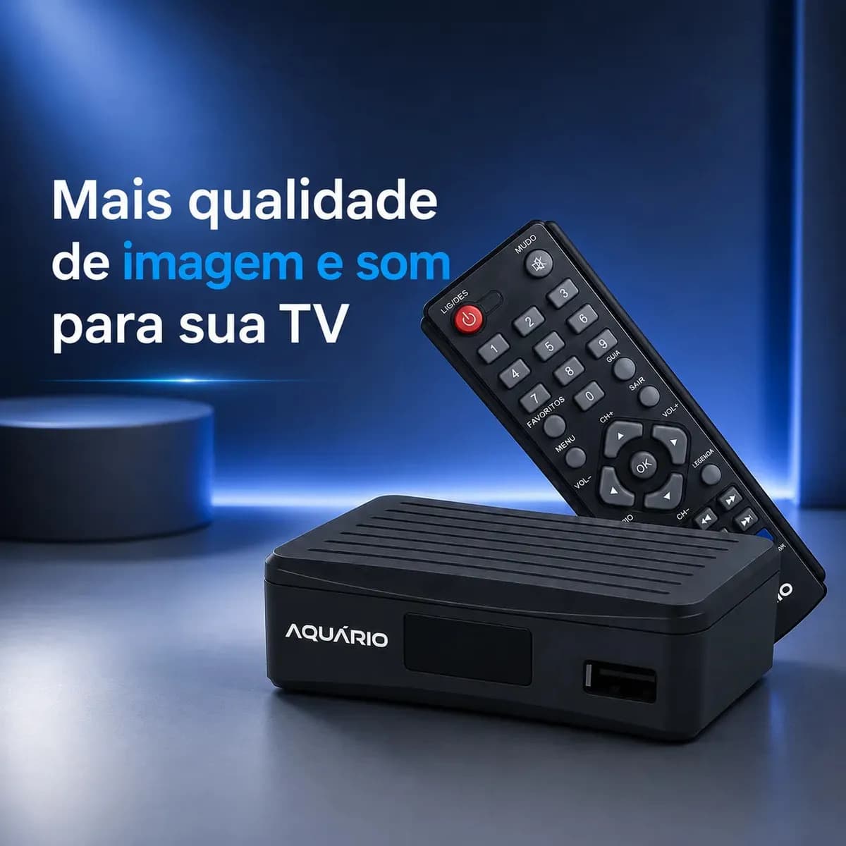 Conversor Digital Aquário DTV-4000SFull Hd Compacto Aquário Alta Qualidade Preto — imagem 5