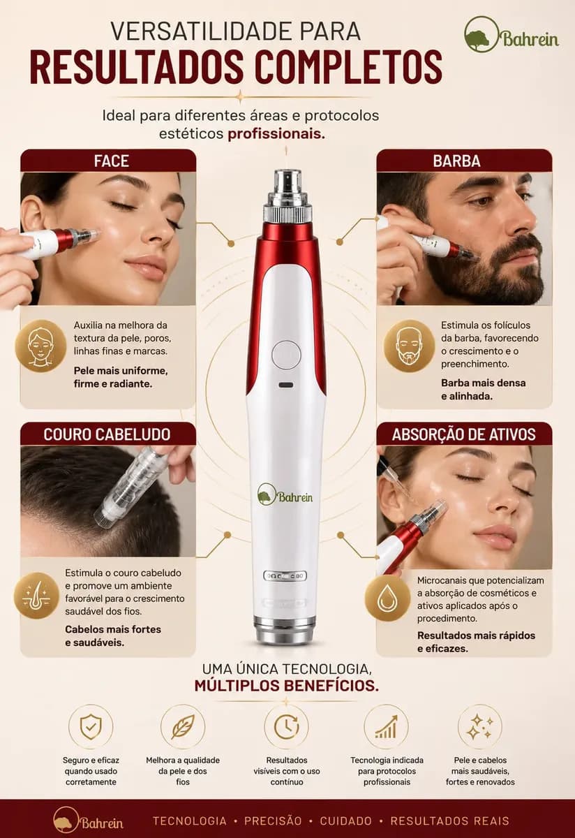 Caneta Microagulhamento Dermapen Portátil Com 5 Cartuchos E Carregador Microagulhamento Facial Derma Pen Caneta Dermapen Microagulhamento Bivolt Titânio 2.5mm P — imagem 3