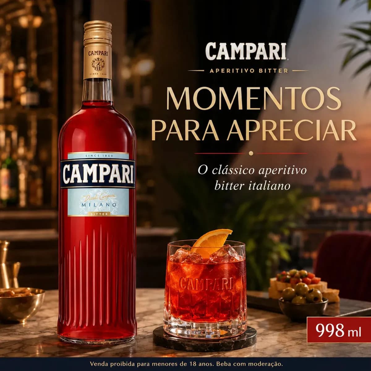 Campari Aperitivo Bitter 998ml — imagem 2