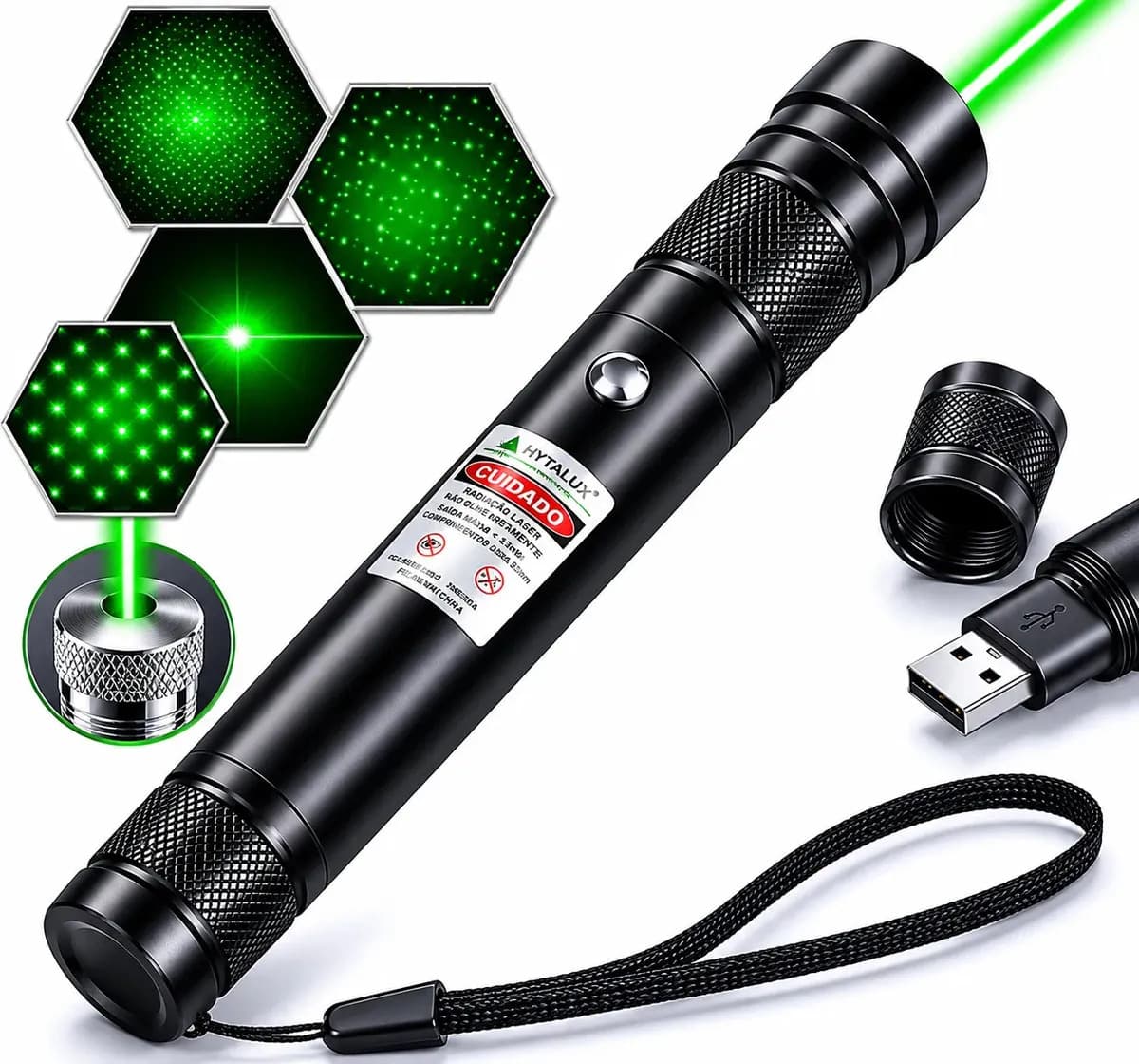Caneta Laser Hytalux Ultra Forte Alcance 100km Cor Do Laser Verde — imagem 5