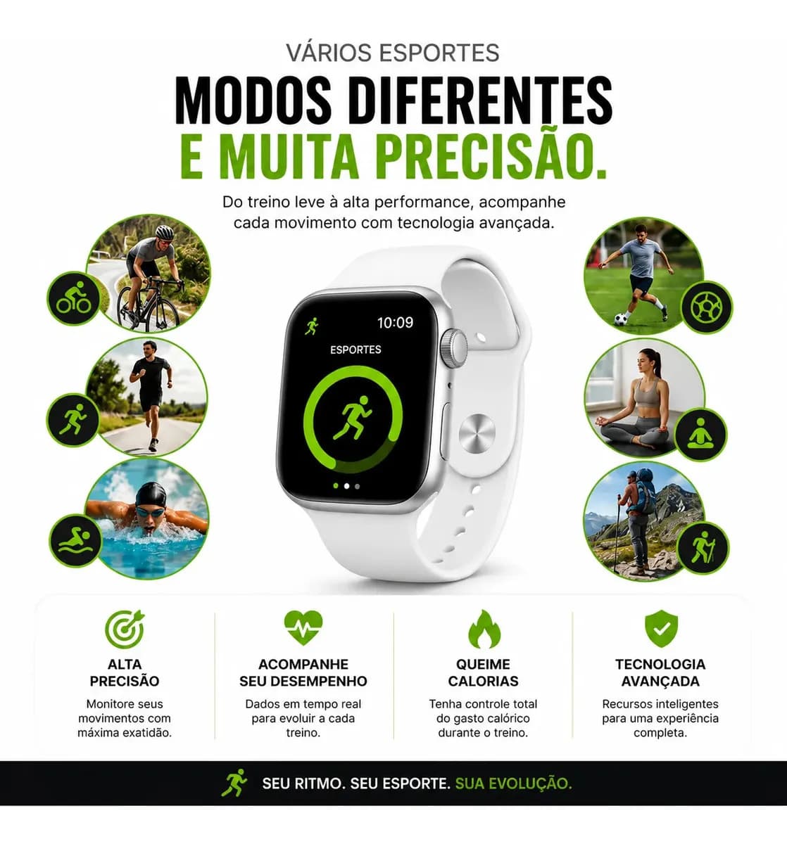 Relogio Microwear Smartwatch S11 Mini Series 11 42mm Whatsapp Gps Nfc Modo Esporte Fitness inteligente Prateado Branco — imagem 6