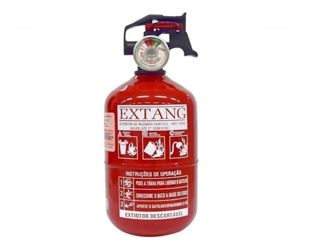 Extintor Tradicional Veicular 0,9kg Pó ABC Extang Classe A B