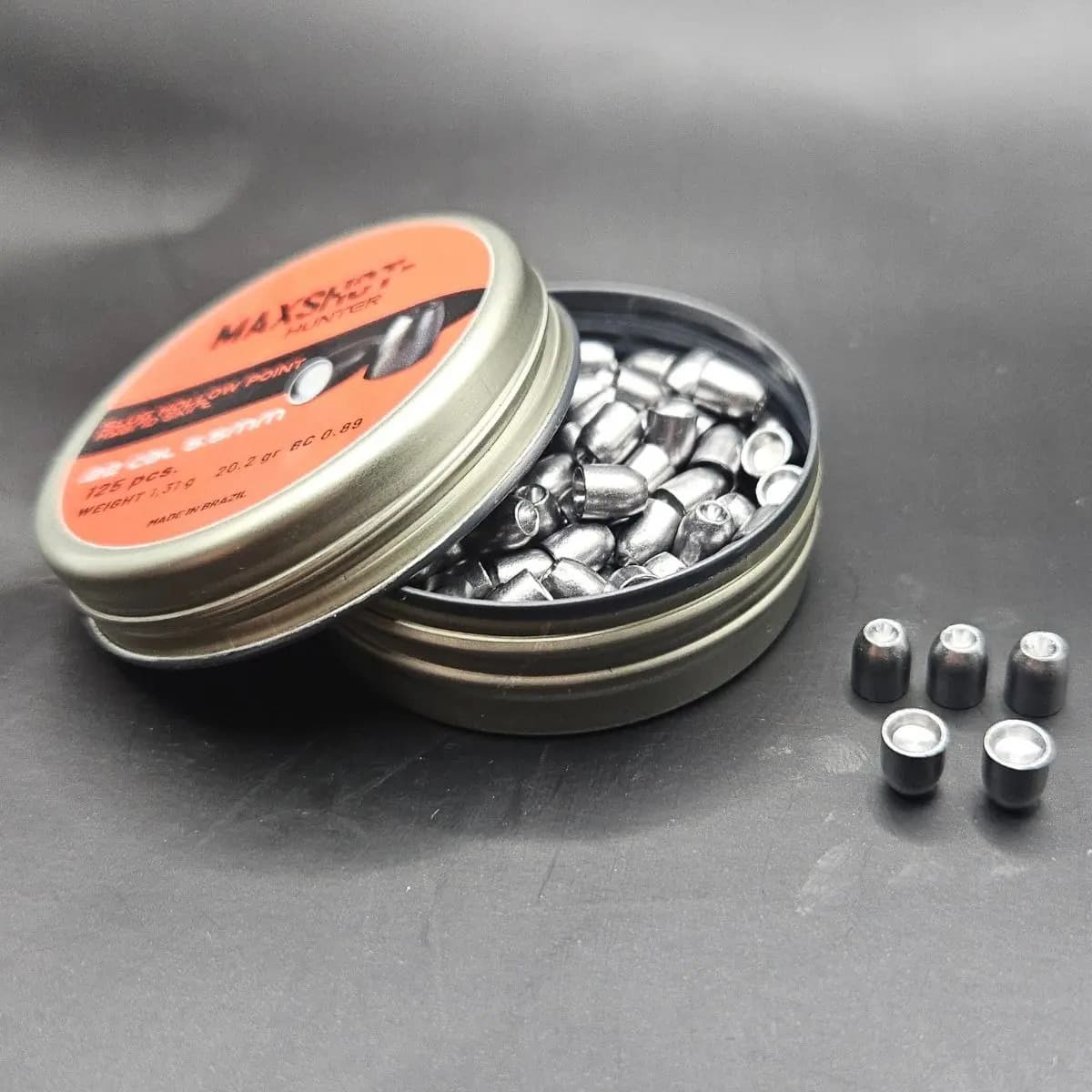 Chumbinho Slug 5,5mm 1,31g 20 Grains Caça 125 Pcs - Maxshot — imagem 4