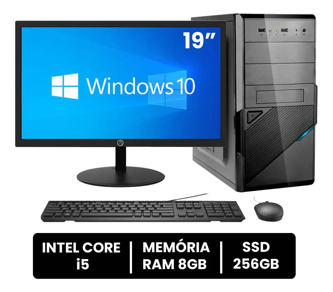 PC BestPc Intel Core i5 8GB 256GB HDD Windows 10 Corporativo — imagem 2
