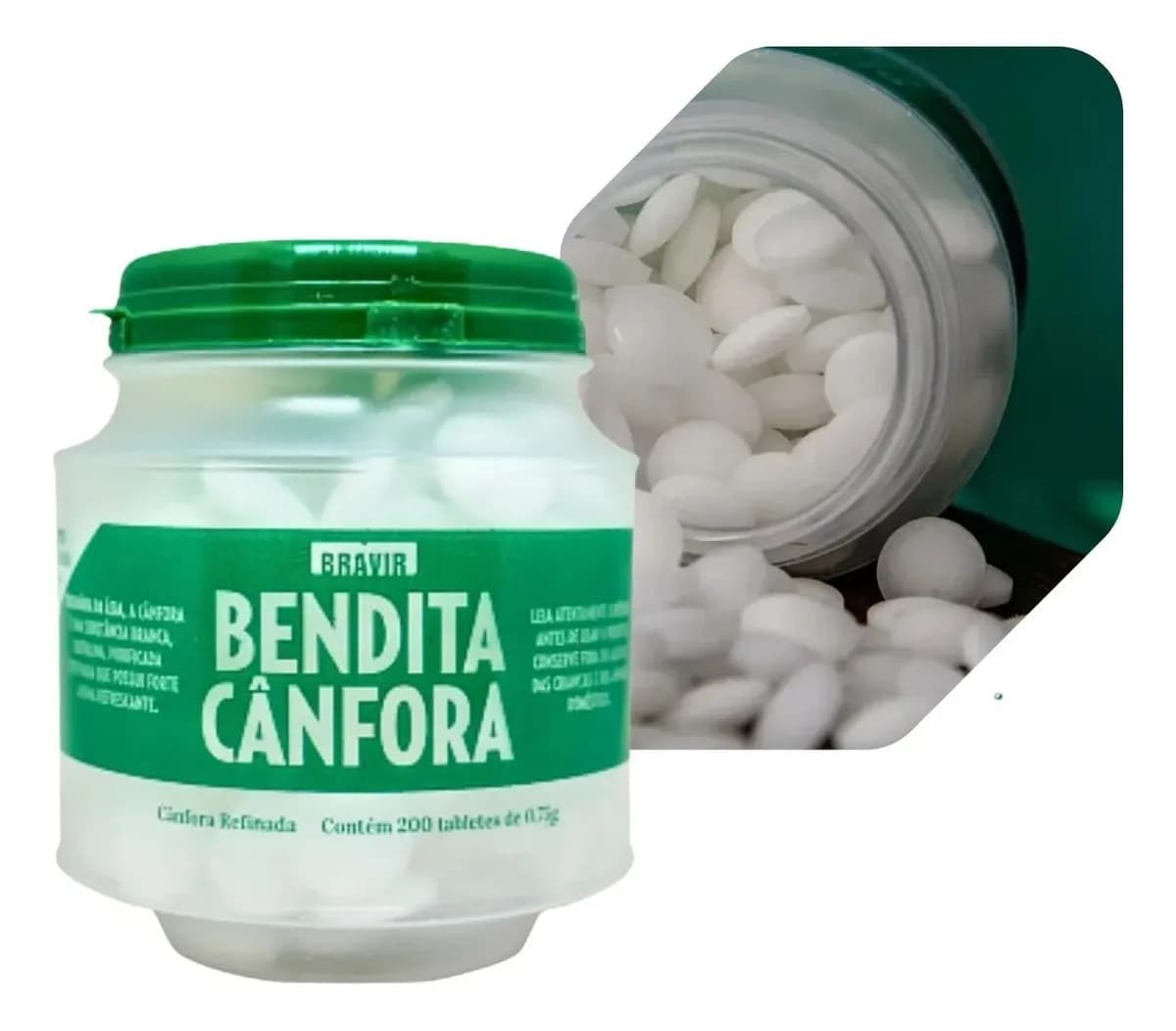 Pastilhas Bendita Cânfora Bravir 200 Tabletes de 0,75g — imagem 5