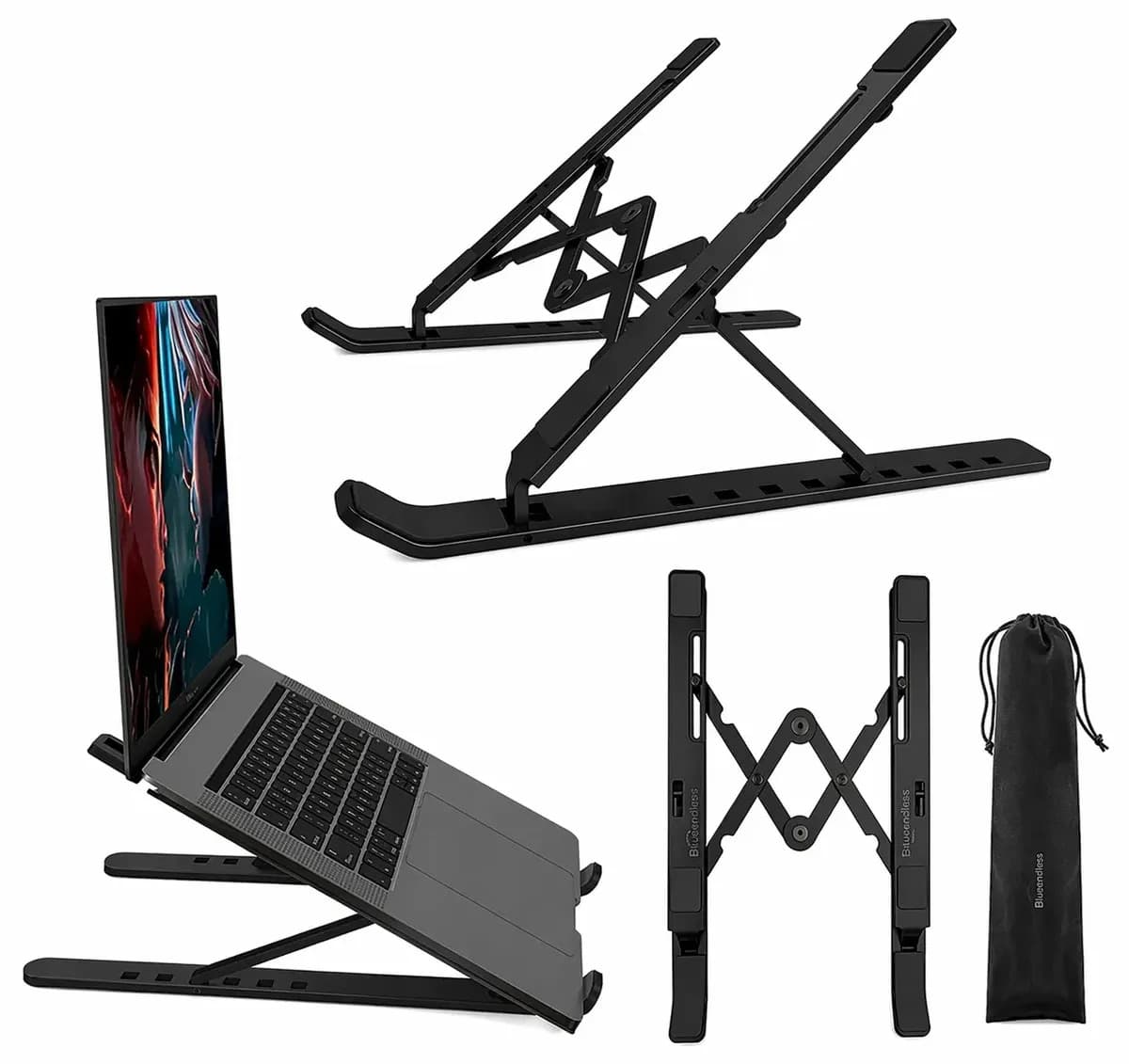 Suporte de Alumínio Ajustável Dobrável para Notebook — imagem 2