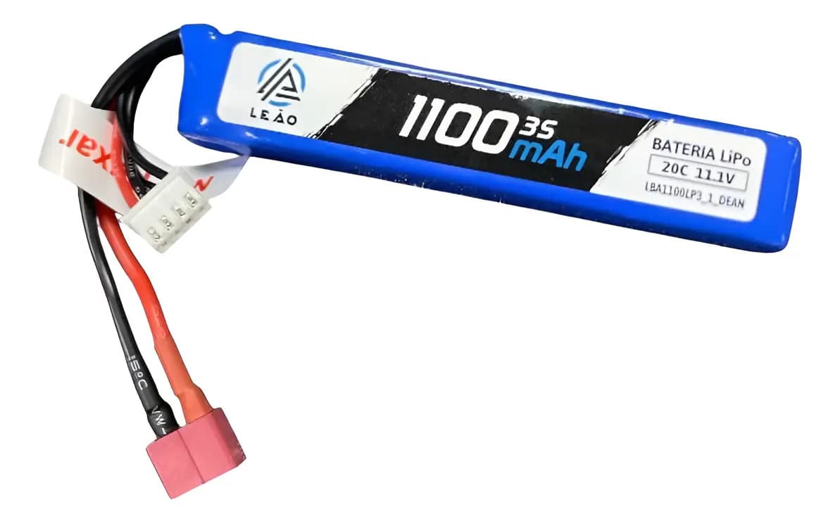 Bateria Lipo Leão Airsoft 3s 1100mah 11.v 20c Conector Deans — imagem 3