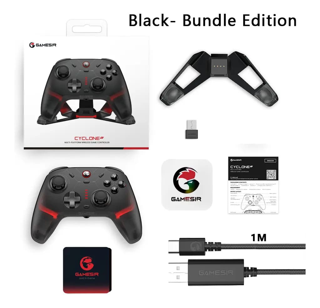 Controle Joystick Sem Fio Gamesir Cyclone 2 Bundle Preto Preto — imagem 6