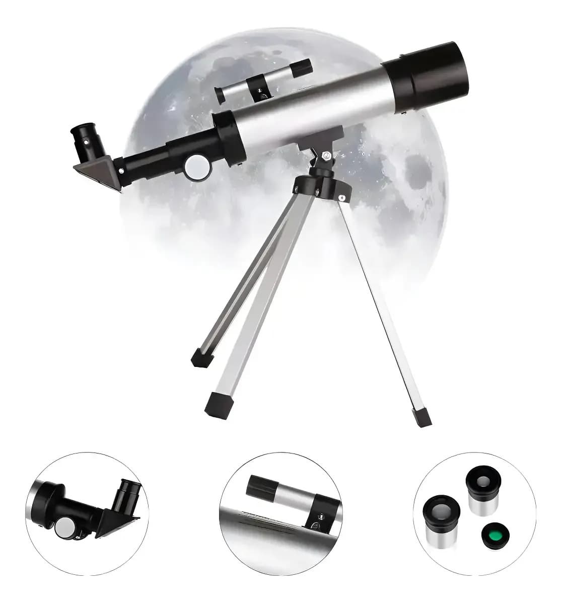 Telescópio Refrator SZR F36050 com Aproximação até 90x e Tripé