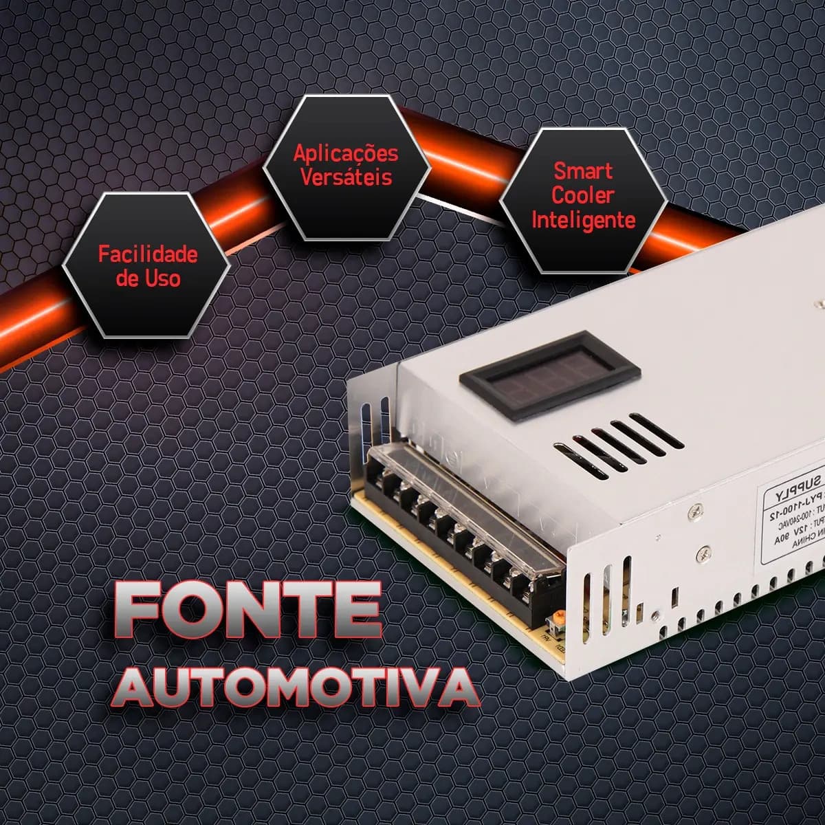 Fonte Chaveada 12v 90a 1200w Bivolt Estabilizada Som Automotivo Led Cftv Impressora 3d Lumiville — imagem 6
