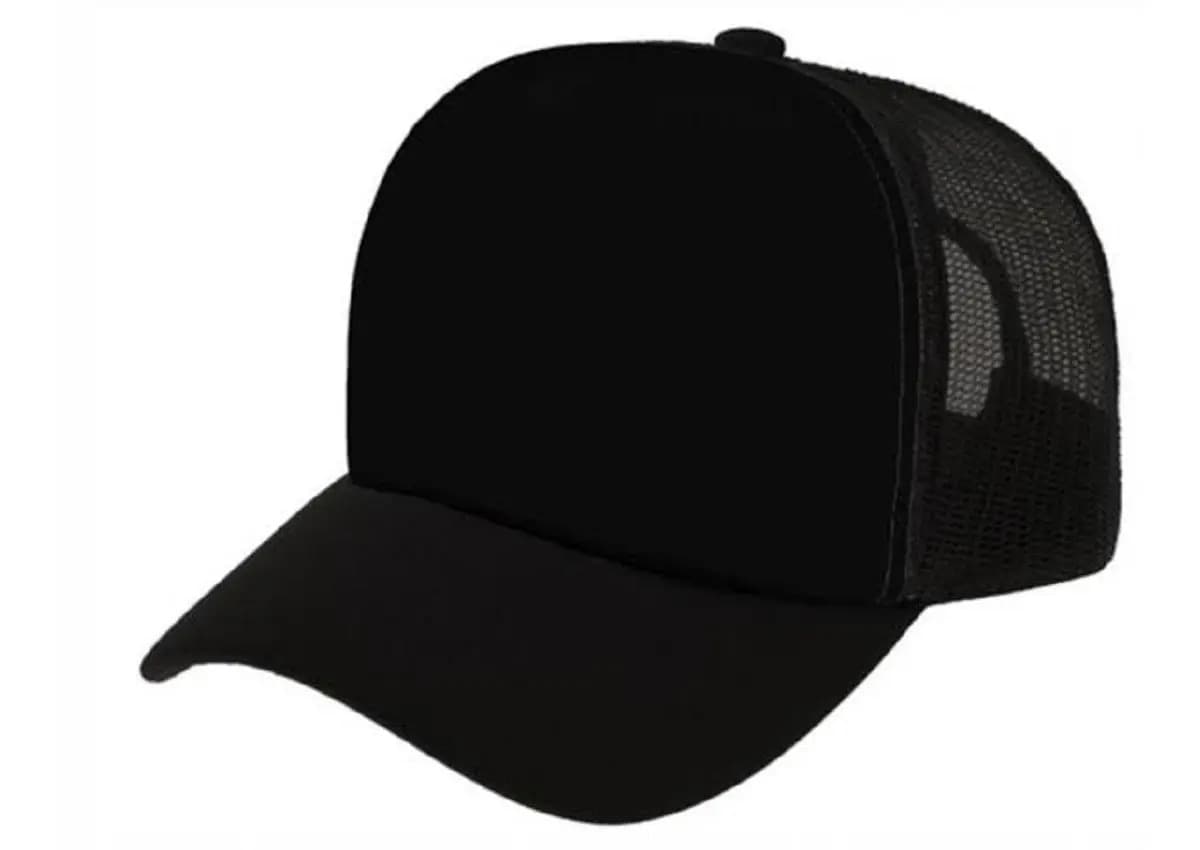 Boné Trucker Masculino Liso com Aba Curva Preto — imagem 5