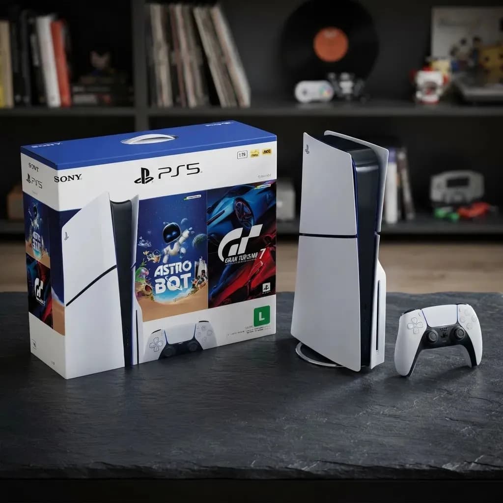 Console Playstation®5 Slim Digital - Pacote Astro Bot E Gran Turismo 7 - Branco — imagem 8