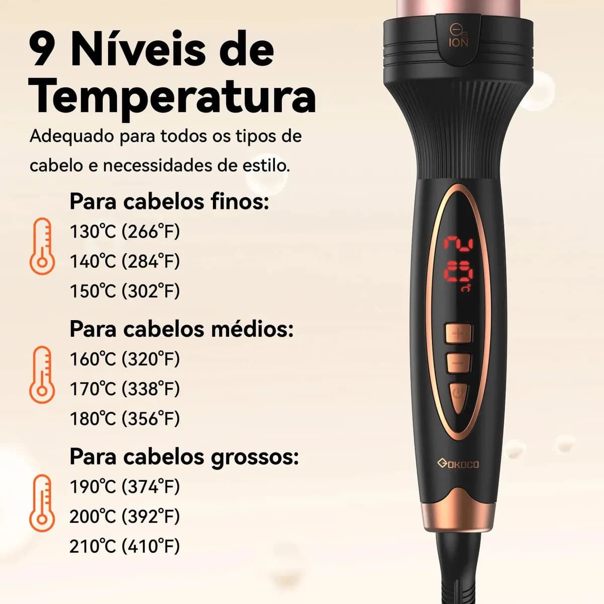 Gokoco GD037 Modeladora/Cacheadora - Preto — imagem 2