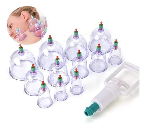 Kit Ventosas Com Bomba Ventosa Terapia Massoterapia Massagem — imagem 2
