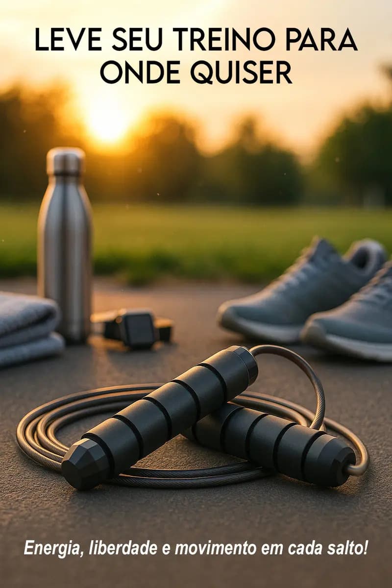 Corda de Pular Speed Rope 3M Profissional Academia Cross Fit com Rolamento Duplo Cabo de Aço e Pegadores Emborrachados Ajustável — imagem 4