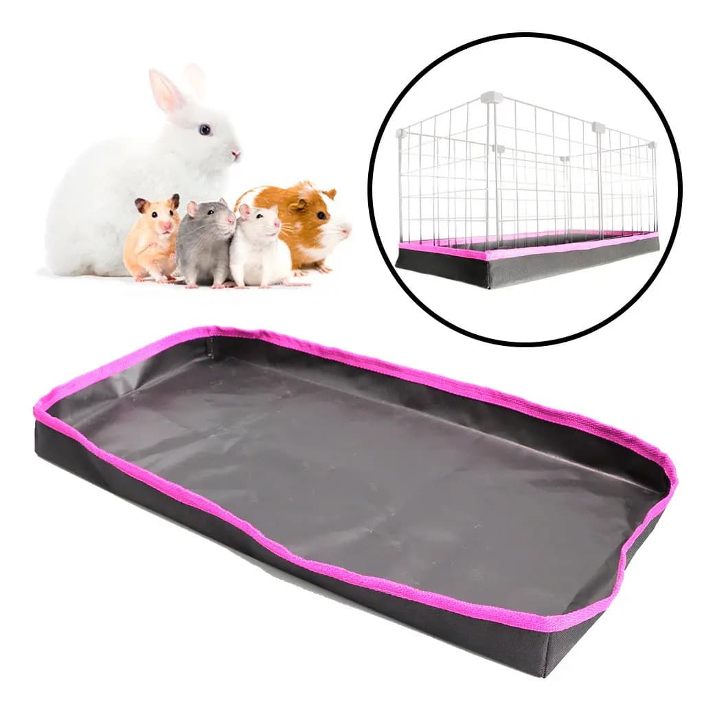 Bandeja Higiênica Cercado Porquinho Índia 30x60 Impermeável Cor Rosa — imagem 2
