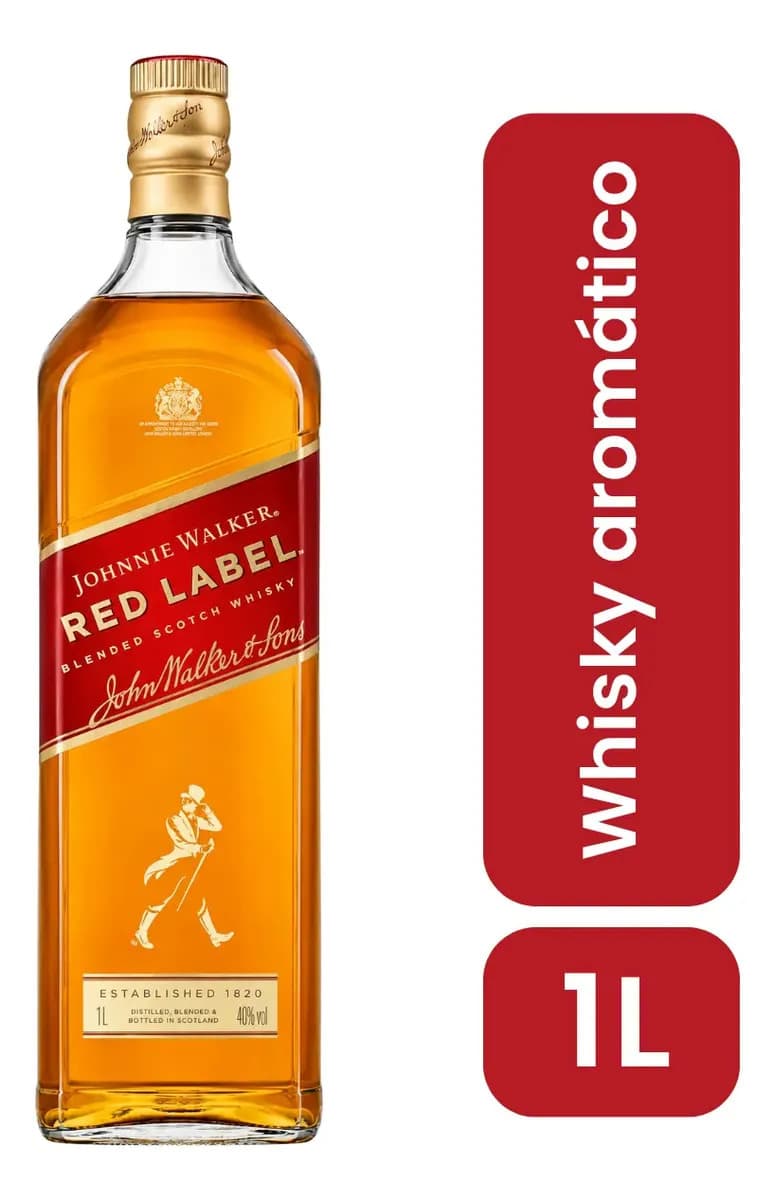 Whisky Johnnie Walker Red Label Blended Scotch 1 Litro — imagem 4