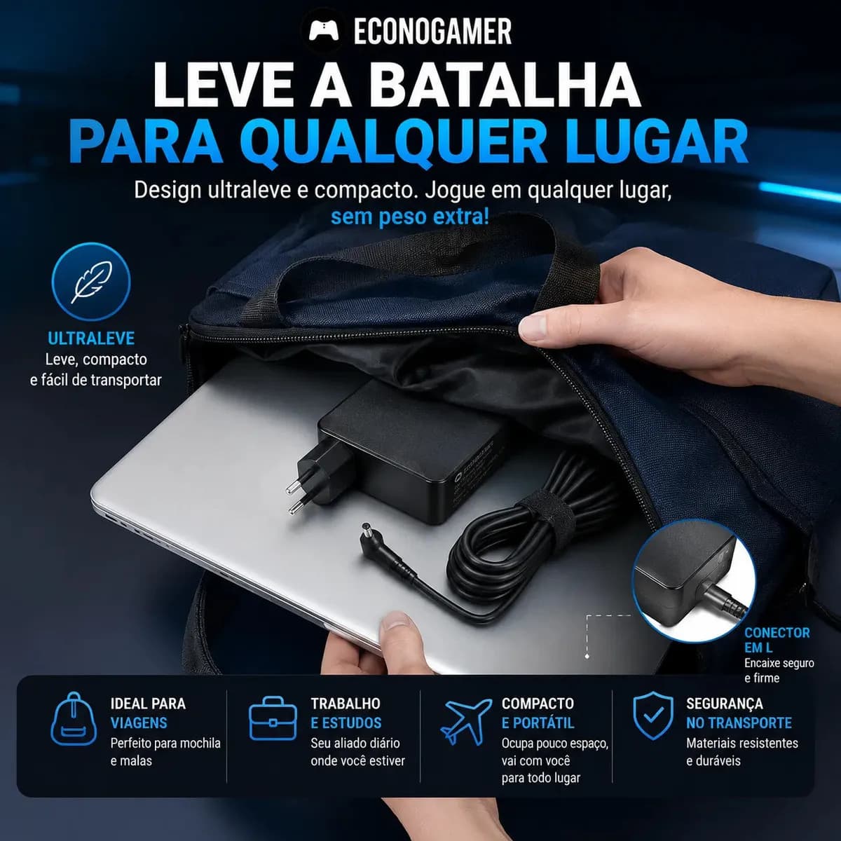 Fonte Carregador Notebook Compatível com Lenovo Ideapad S145 15api 81v70004br 330 81fe0002br Adlx65 Id S145 81v70008br 65w 320 80yh001br Bivolt Ipa-1450 3-15alc — imagem 6