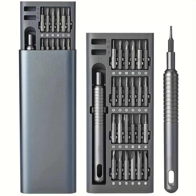 Conjunto de mini chaves de fenda 25 em 1, chaves de fenda pequenas de cabeça plana e formato de cruz, adequadas para produtos eletrônicos