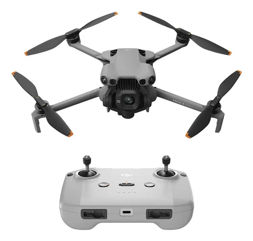 DJI Mini 5 Pro, Drone ultraleve e dobrável com câmera, CMOS de 1 polegada, Detecção de obstáculos omnidirecional, ActiveTrack 360°, Rotação do estabilizador de
