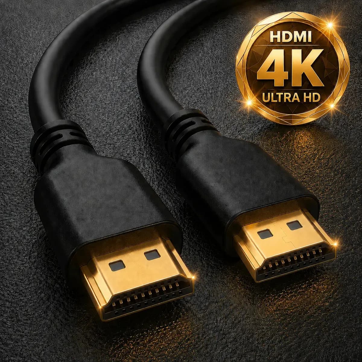 Cabo Hdmi 1m 2.0 4k Ultra Hd 18gbps 60hz Alta Velocidade Áudio E Vídeo Hdr Compatível Com Tv Box Monitor Notebook Pc Projetor Video Game Conector Revestido Blin