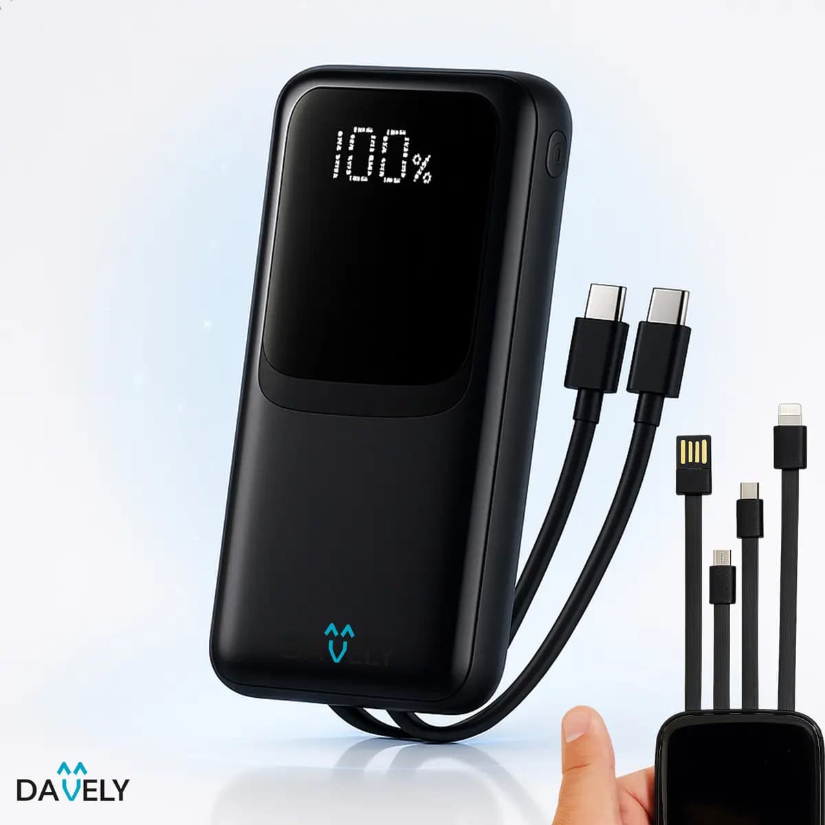 Power Bank 20.000mAh 22.5W Carga Rápida Com Display Digital Carregador Portátil Carga Rápida Premium Compatível Com Todos Os Celulares Iphone Android IOS apple