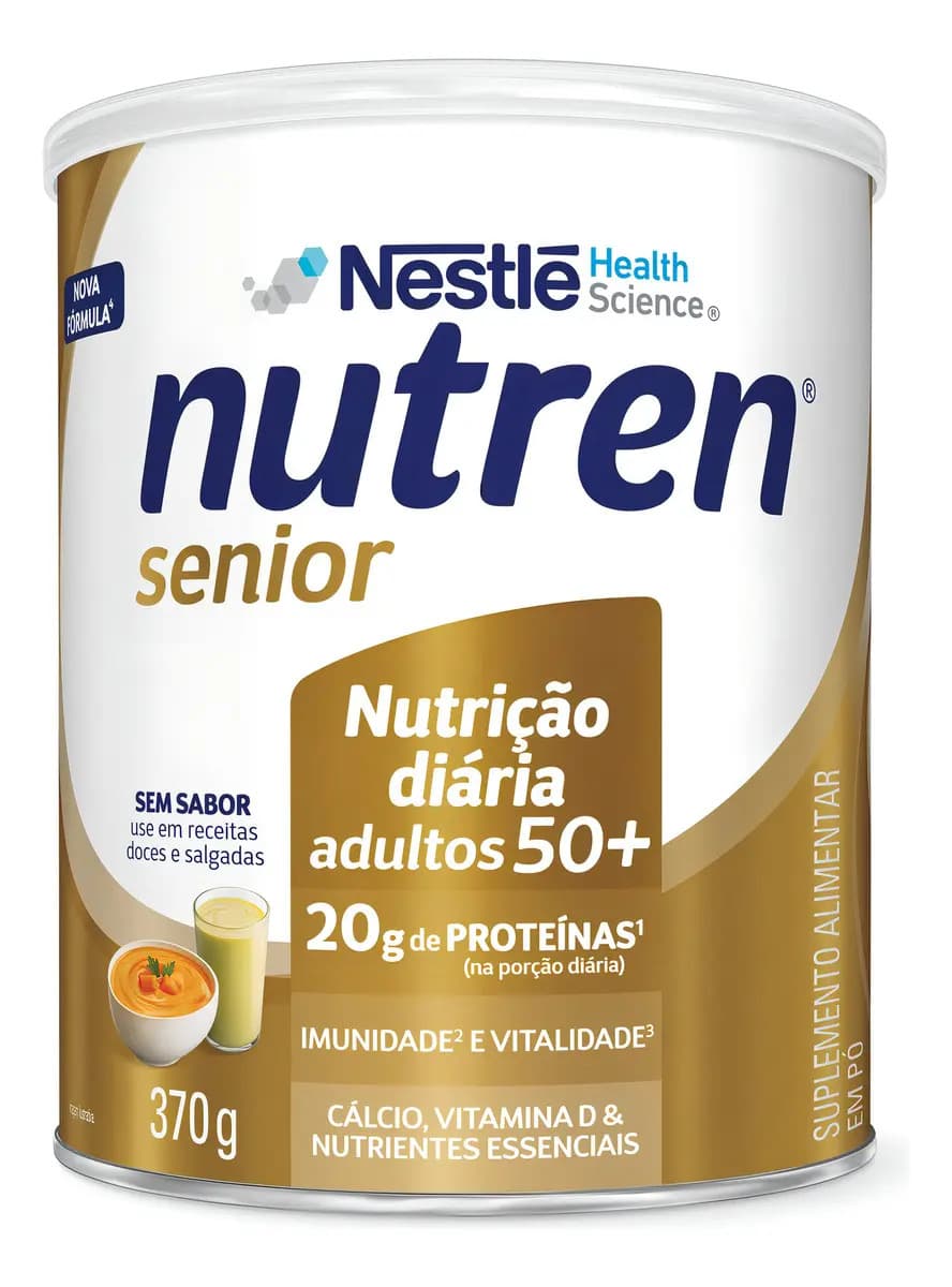 Suplemento em pó Nestlé alimentar nutren senior sem sabor Nutren x 370g