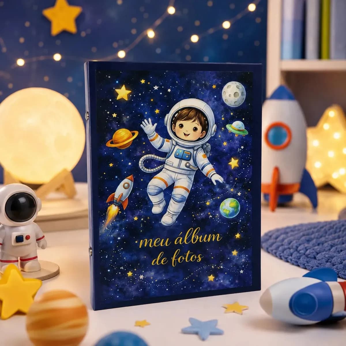 Álbum 15x21/100 Fotos,modelos Infantil Lindos Pra Suas Fotos Astronauta Infantil