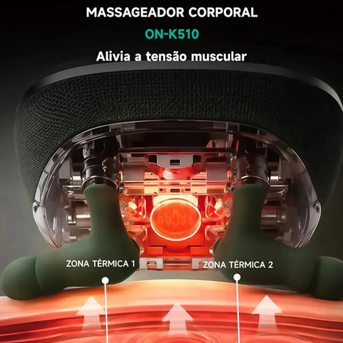 Massageador Pescoço Ombros Lombar Aquecimento 3d Mãozinha