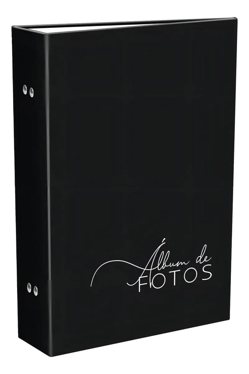 Álbum Anelado Lb Preto 10x15 208 Fotos Com Memo