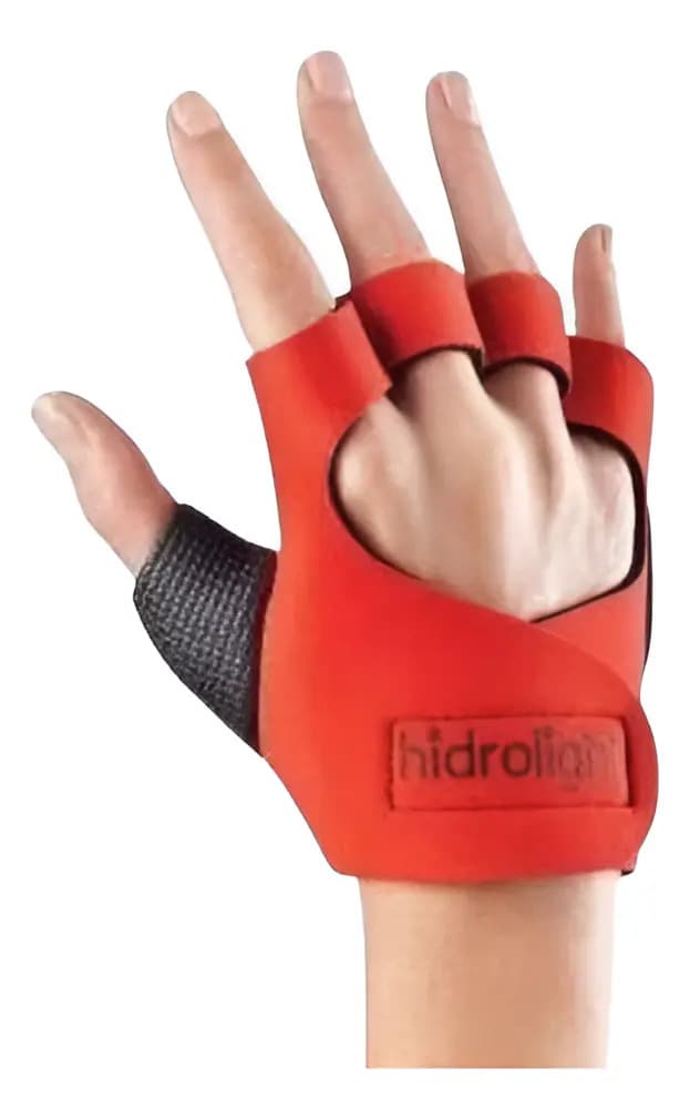 Luva Academia Crossfit Proteção Mãos Feminina Treino Pesado Cor Vermelho Tamanho P